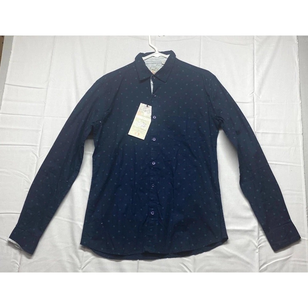 Swiss Cross Original Trailblazer Shirt Mens Large Navy Cotton Everday Streetwear